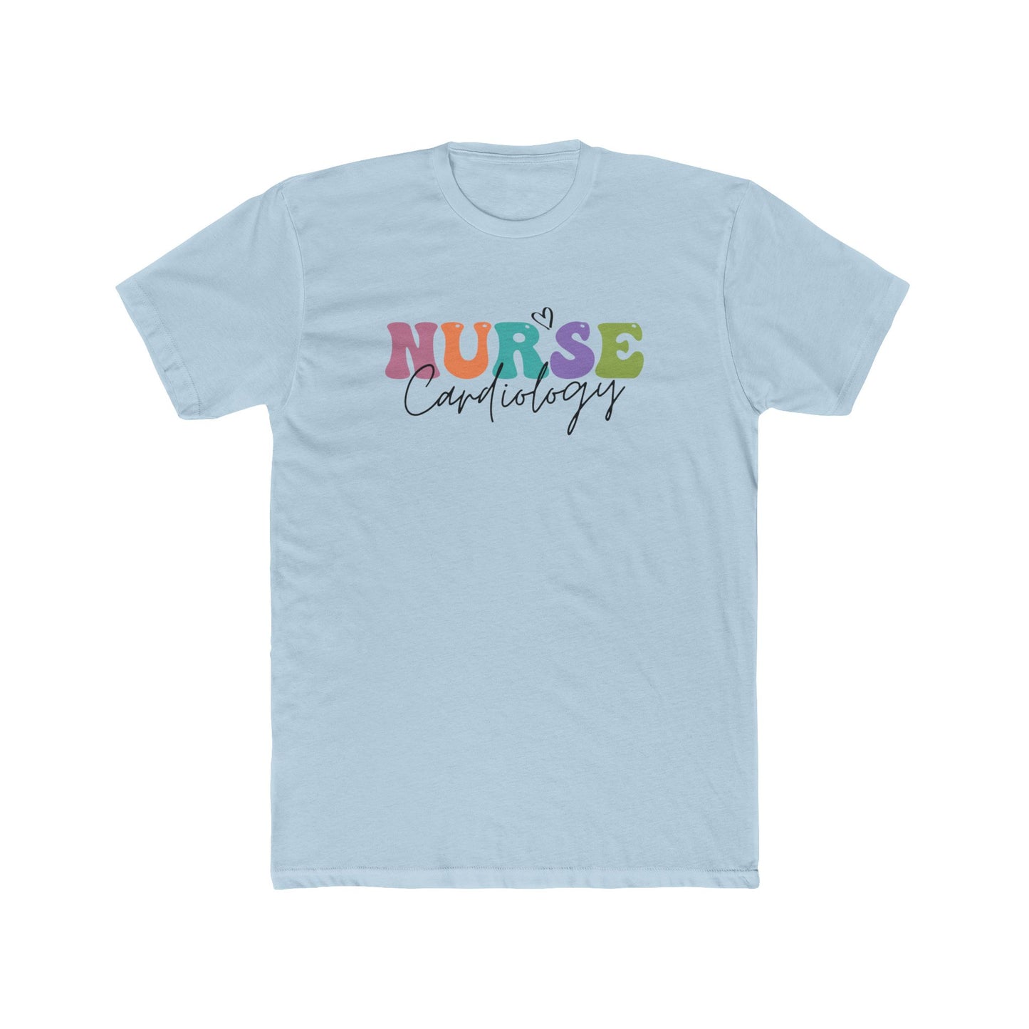 Cardiology Nurse T‑Shirt — Colorful 'NURSE Cardiology' Crew Tee