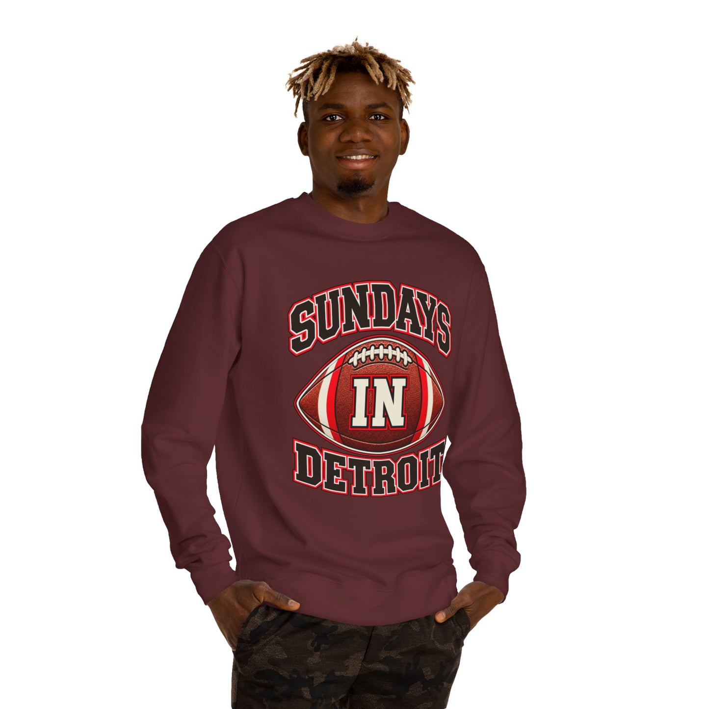 Sundays in Detroit Football Sweatshirt