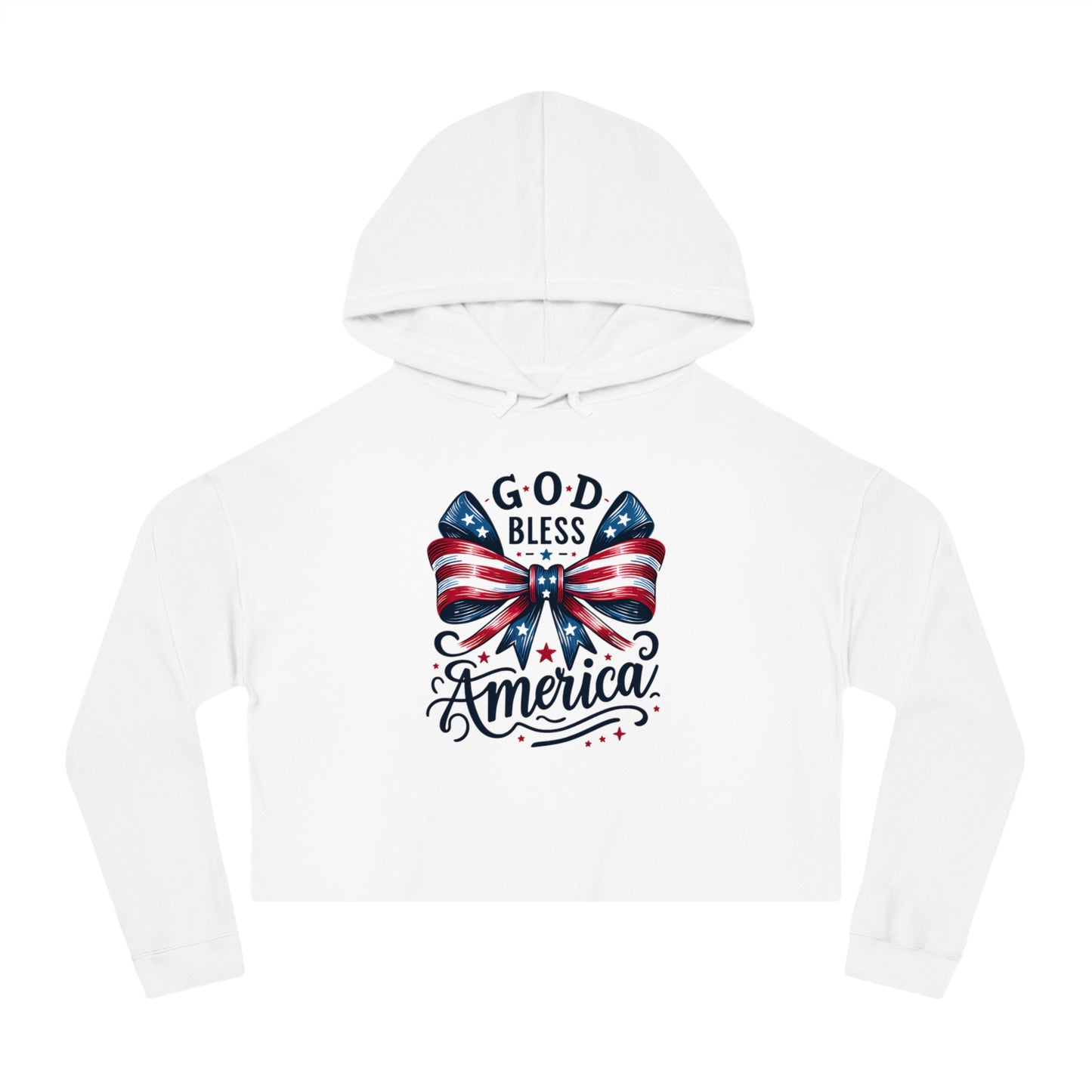 God Bless America Cropped Hoodie