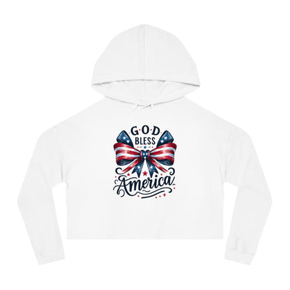 God Bless America Cropped Hoodie