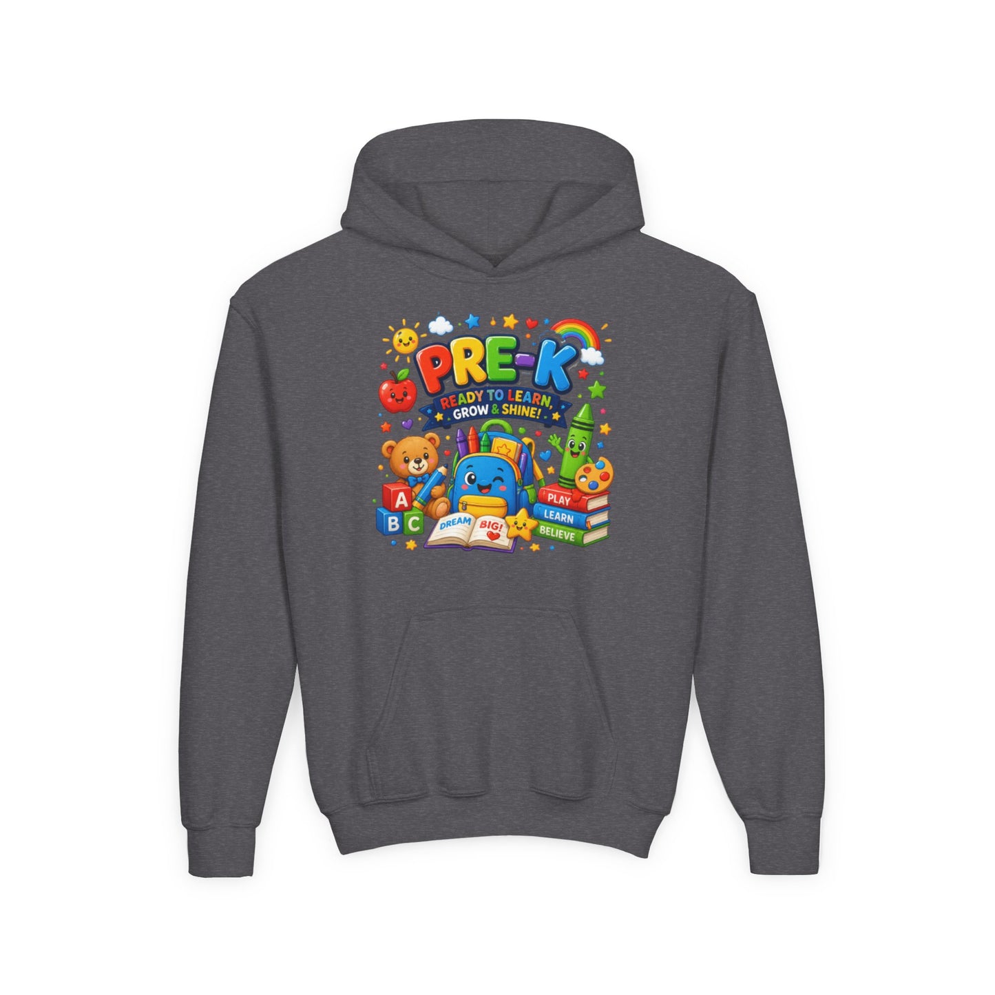 Pre-K Ready to Learn Youth Hoodie – Cute Back-to-School Preschool Sweatshirt