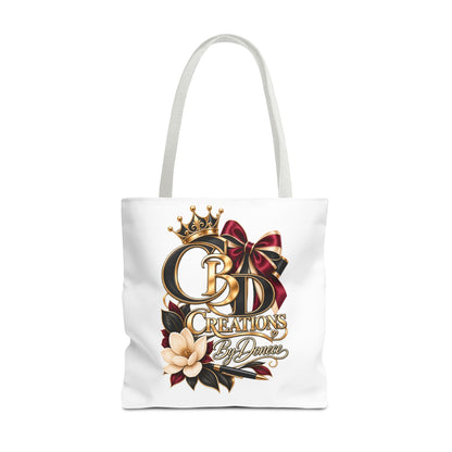 Logo Tote Bag — Elegant Crown & Bow Monogram Tote