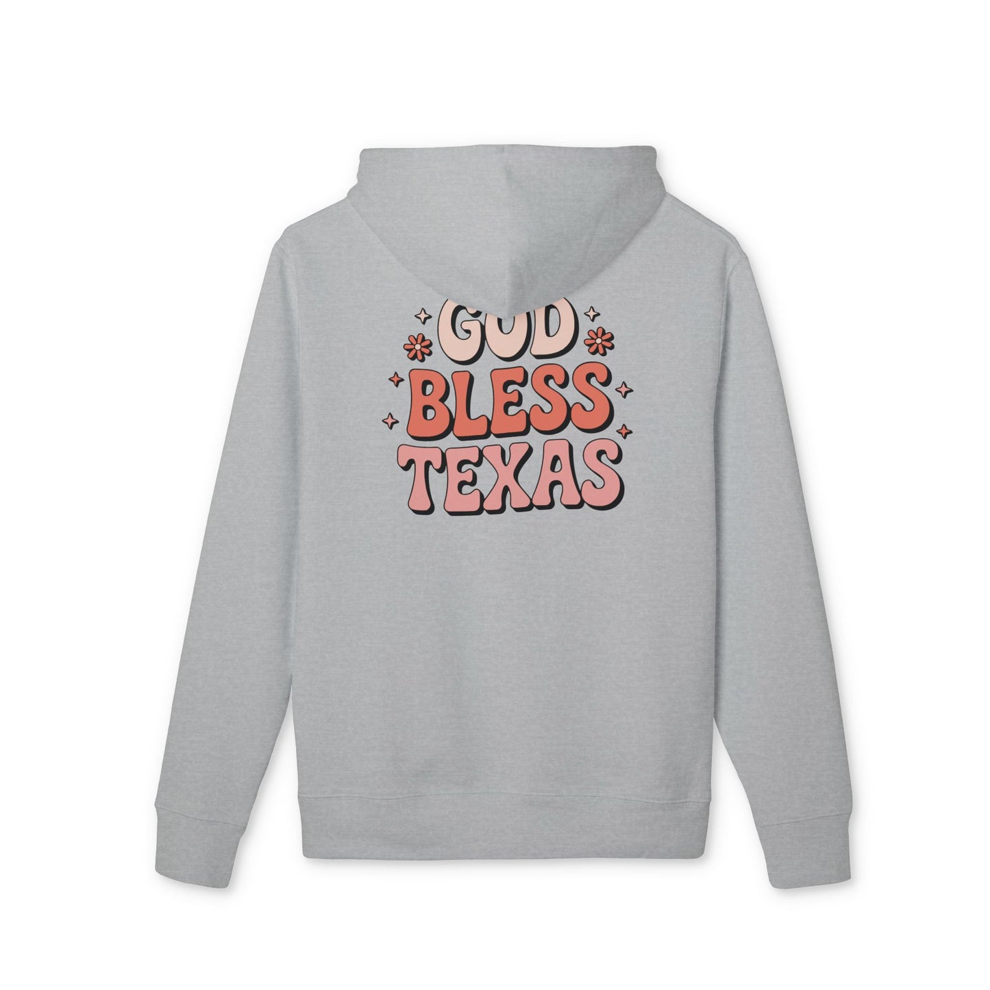 God Bless Texas Hoodie — Retro Floral Texas Pride Pullover