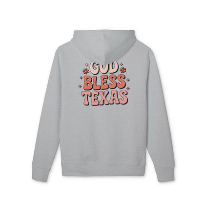 God Bless Texas Hoodie — Retro Floral Texas Pride Pullover