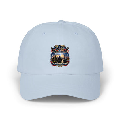 Dad Cap with Patriotic Vintage Military Emblem — Classic American Tribute Hat