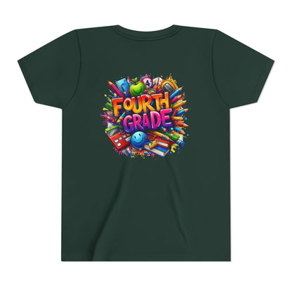 Fourth Grade Youth T‑Shirt – Colorful School Supplies Back to School Tee