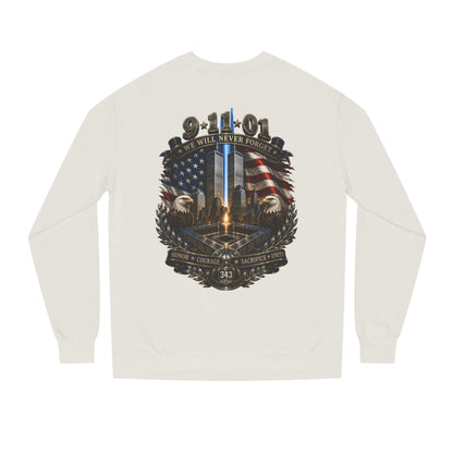 9/11 Memorial Sweatshirt — "We Will Never Forget" Tribute Crewneck