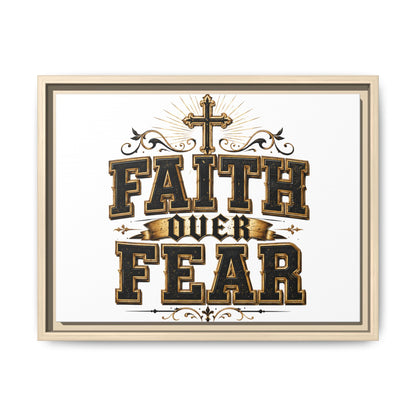 Faith Over Fear Framed Canvas Wall Art