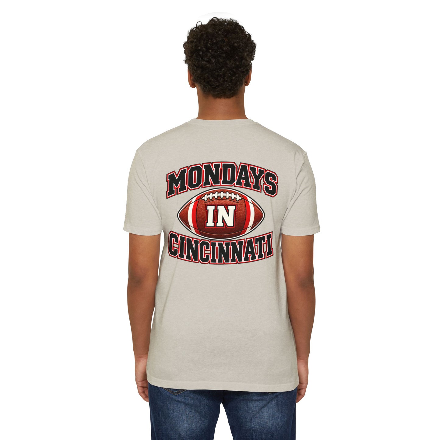 Mondays in Cincinnati Football T-Shirt — Game Day Fan Tee