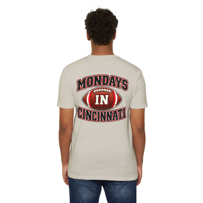 Mondays in Cincinnati Football T-Shirt — Game Day Fan Tee