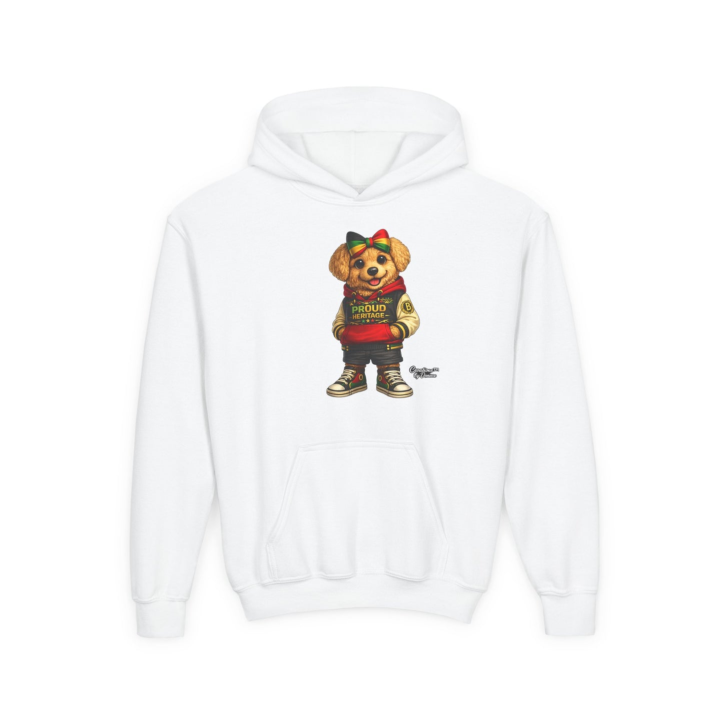 Youth Hoodie — 'Proud Heritage' Teddy Bear Streetwear Kids Pullover