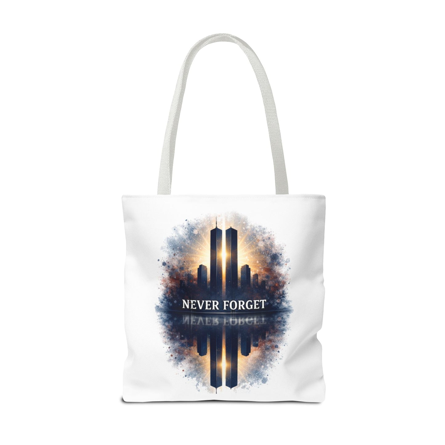 Never Forget Memorial Tote Bag — 9/11 Tribute Skyline All-Over Print