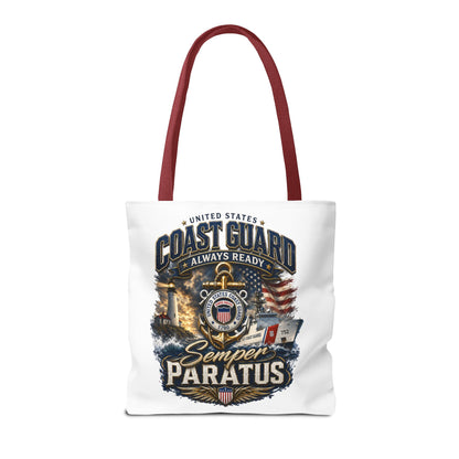 Coast Guard Semper Paratus Tote Bag – U.S. Coast Guard Patriotic Beach & Everyday Carry