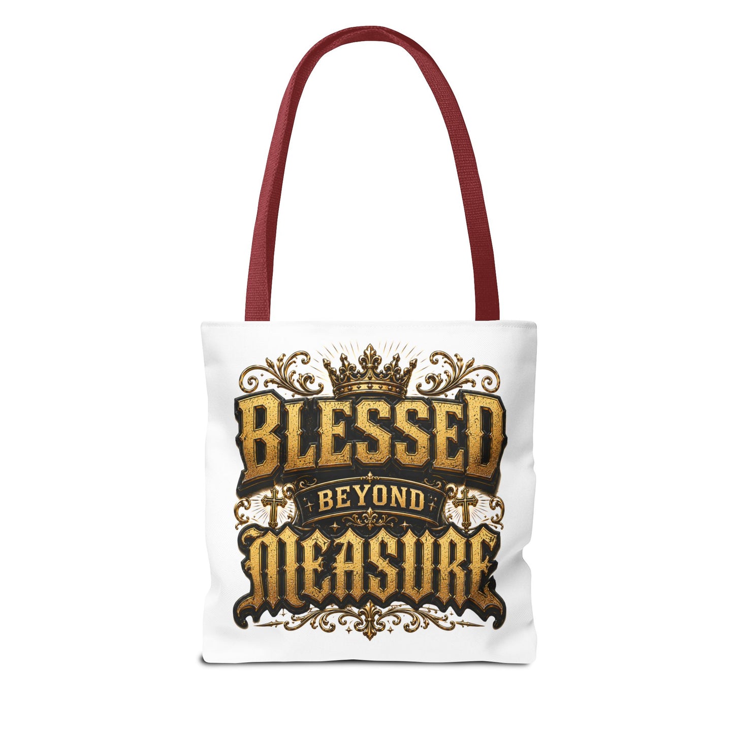 Blessed Beyond Measure Tote Bag — Inspirational Faith Canvas Tote