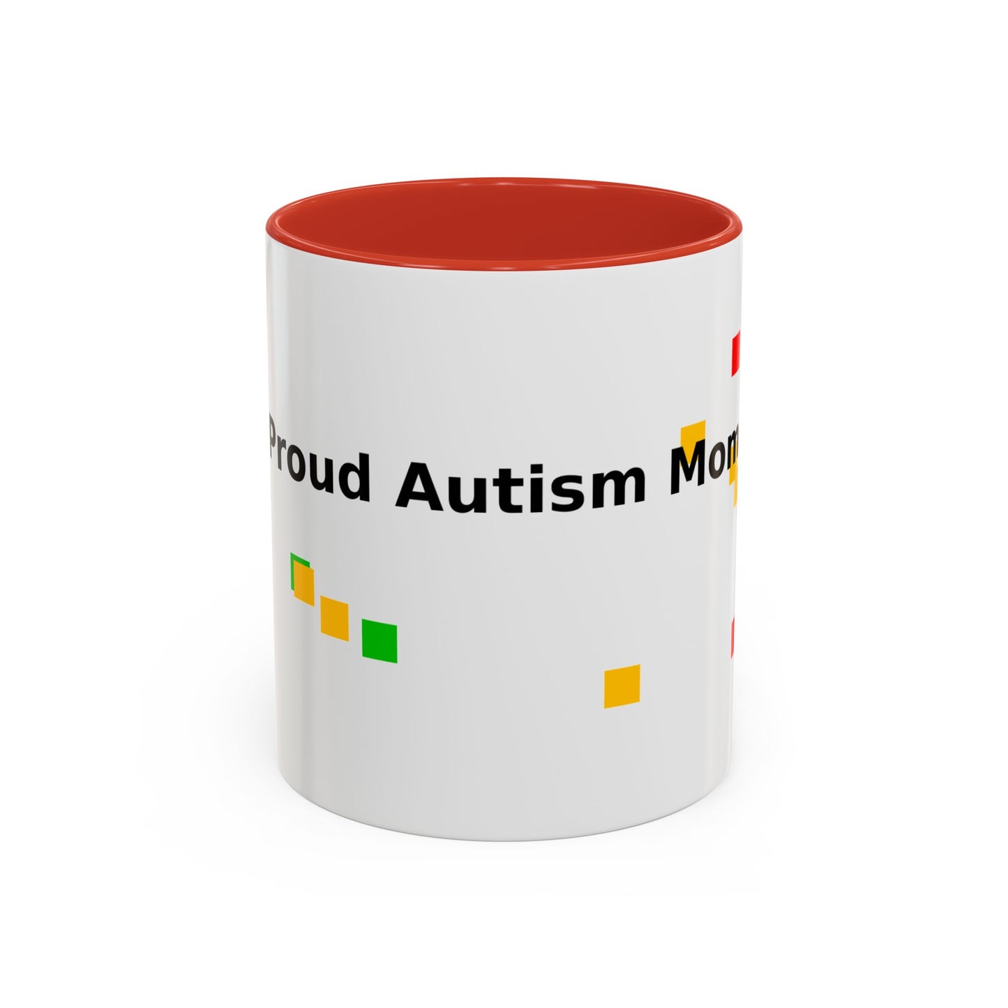 Autism Proud Mom Accent Coffee Mug – 11/15oz Color Accent