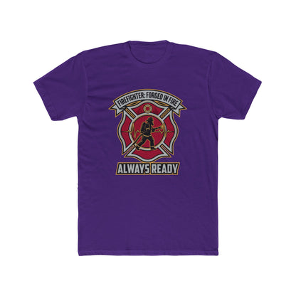 Firefighter Maltese Cross T‑Shirt — "Always Ready" Crew Tee