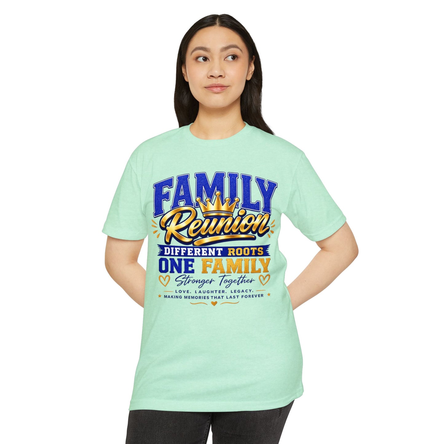 Family Reunion T-Shirt — "Family Reunion: Different Roots One Family" Keepsake Tee