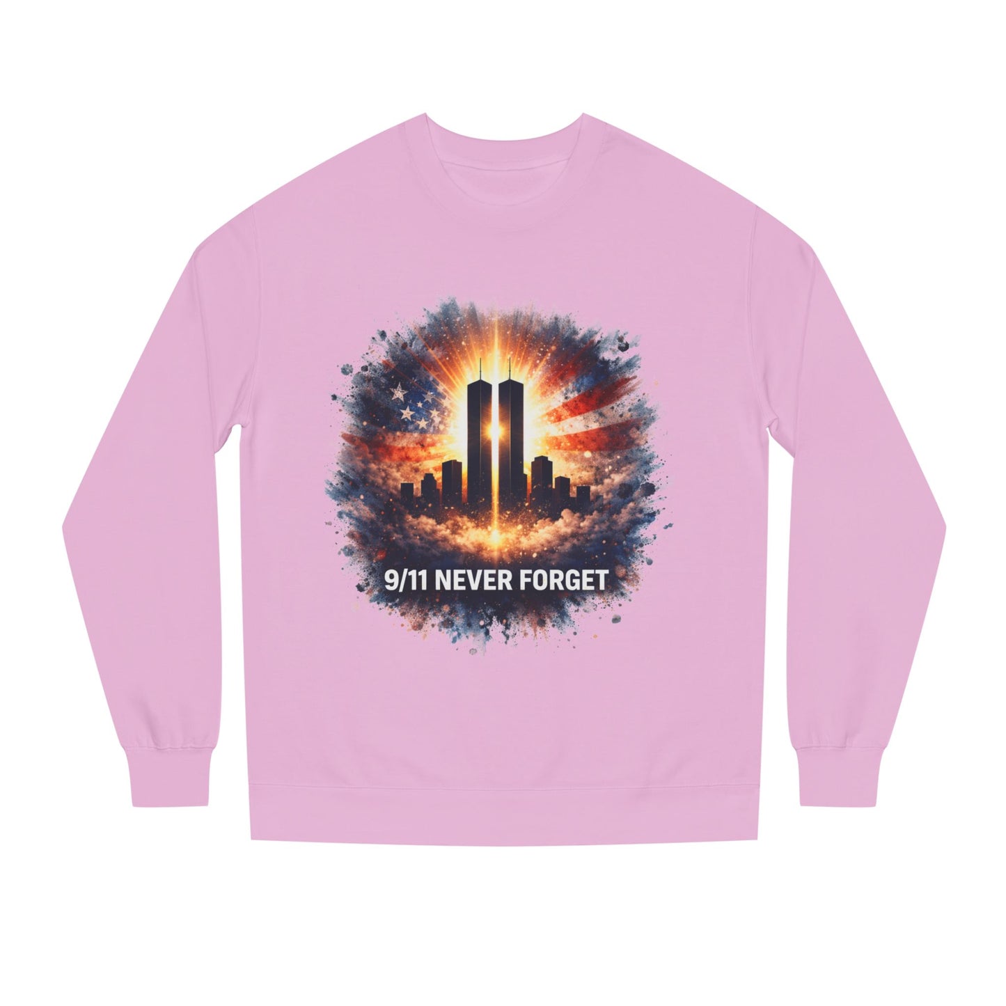 9/11 Never Forget Sweatshirt — World Trade Center Tribute Crewneck