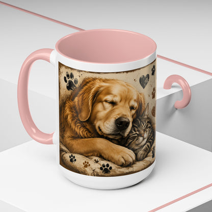 Coffee Mug – "A House Is Not A Home Without Paws" Pet Lover Accent Mug