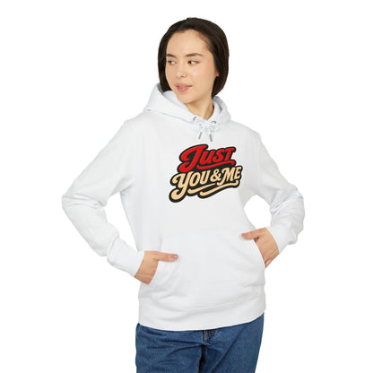 Just You & Me Hoodie — Retro Script Couples Pullover