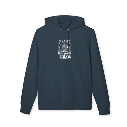 Brave Enough to Serve Hoodie — Thin Blue Line Police Tribute
