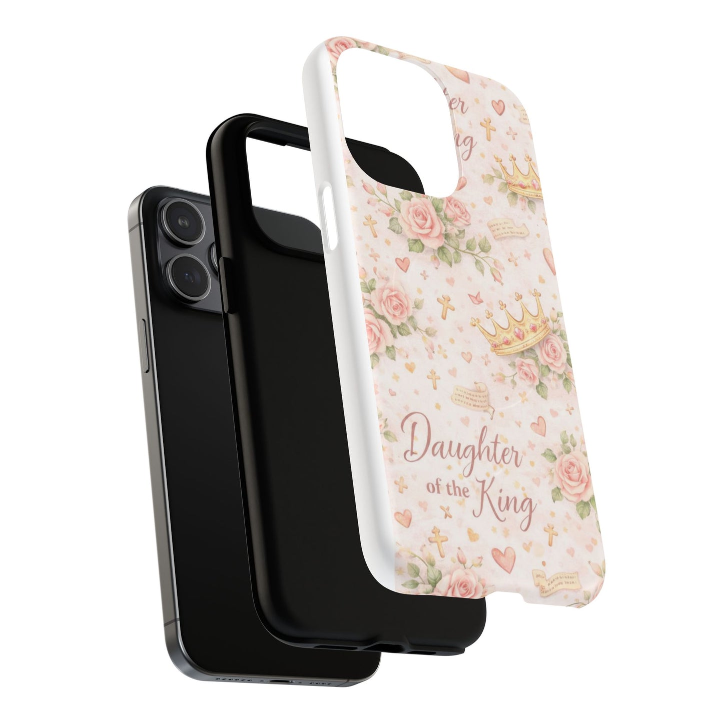 Daughter of the King Floral Phone Case — Tough Magnetic Protective Cover