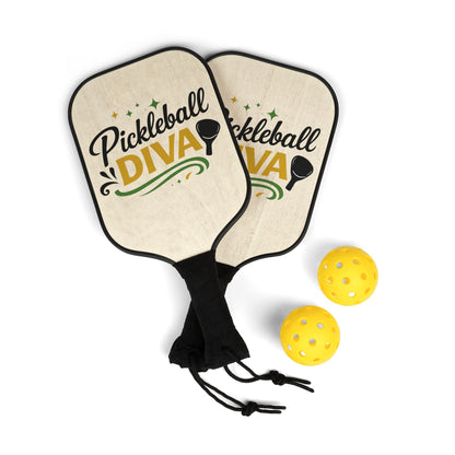 Pickleball Diva Paddle Kit – Fun Pickleball Paddle & Balls Set for Women Players