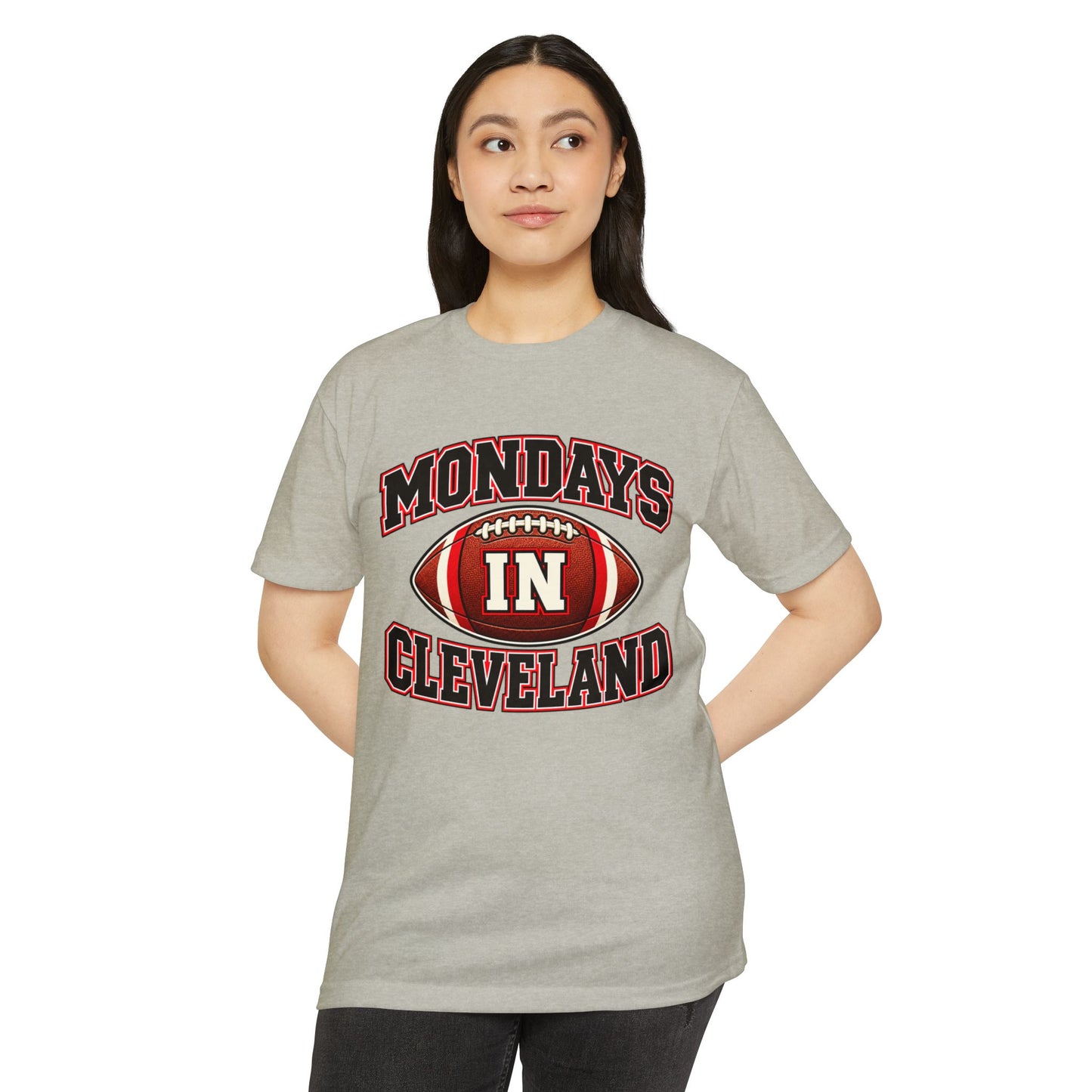 Mondays in Cleveland Football T-Shirt