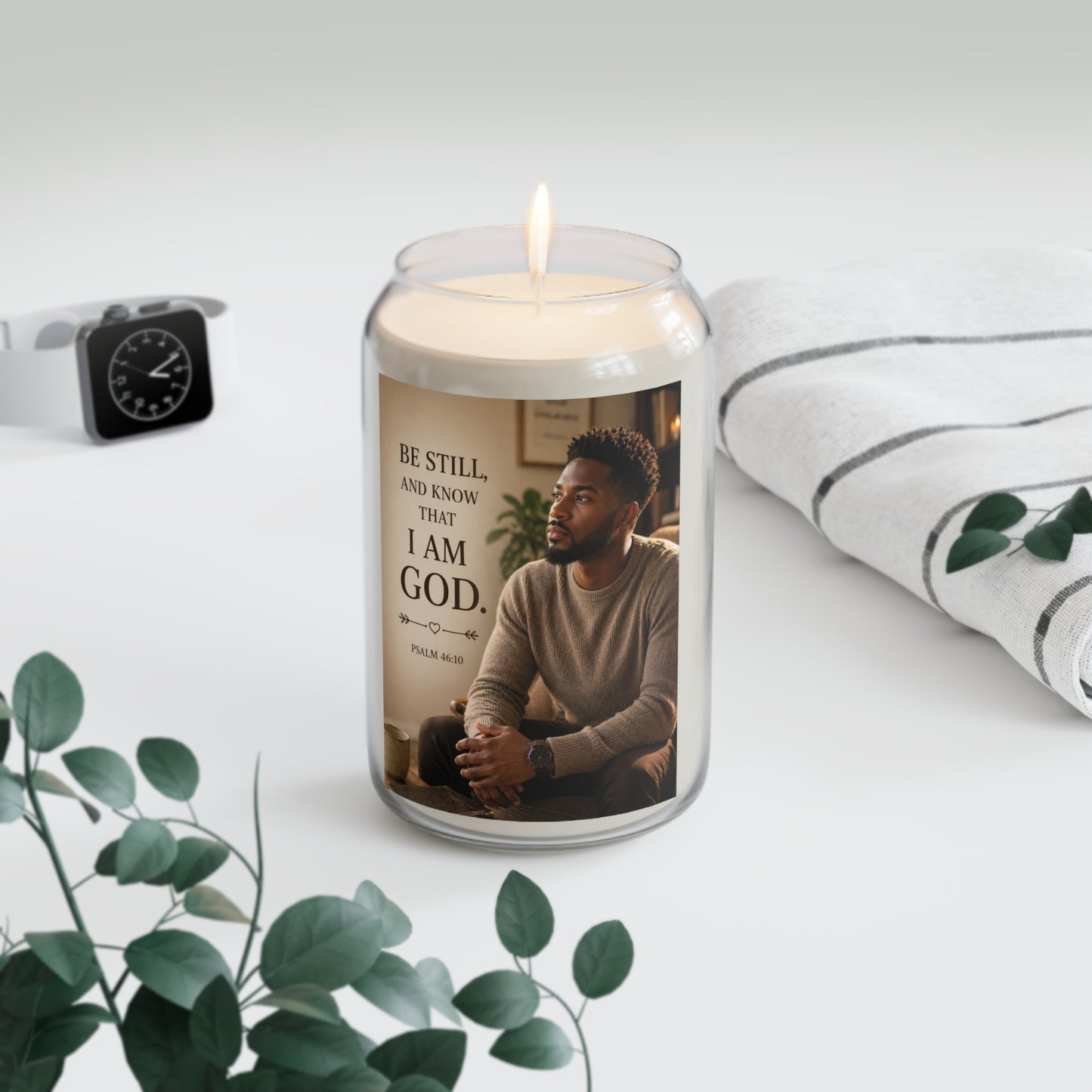 Inspirational Soy Candle — “Be Still and Know That I Am God” (13.75oz)