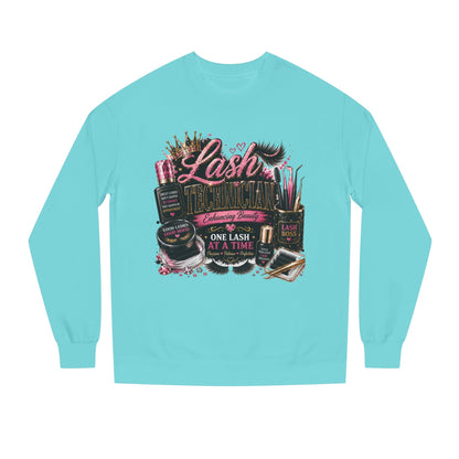 Eyelash Artist Crewneck Sweatshirt — “Lash Technician” Beauty Salon Graphic