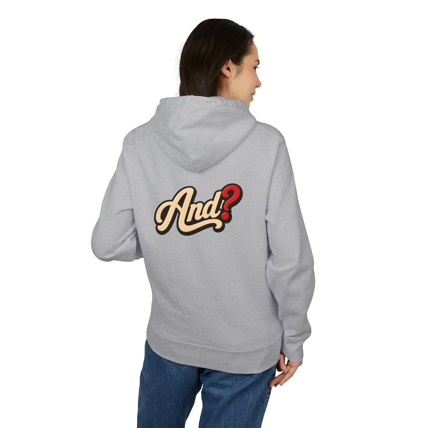 And? Hoodie — Retro Script Graphic Pullover