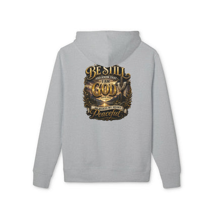Be Still God Hoodie — Peaceful Faith Graphic Pullover