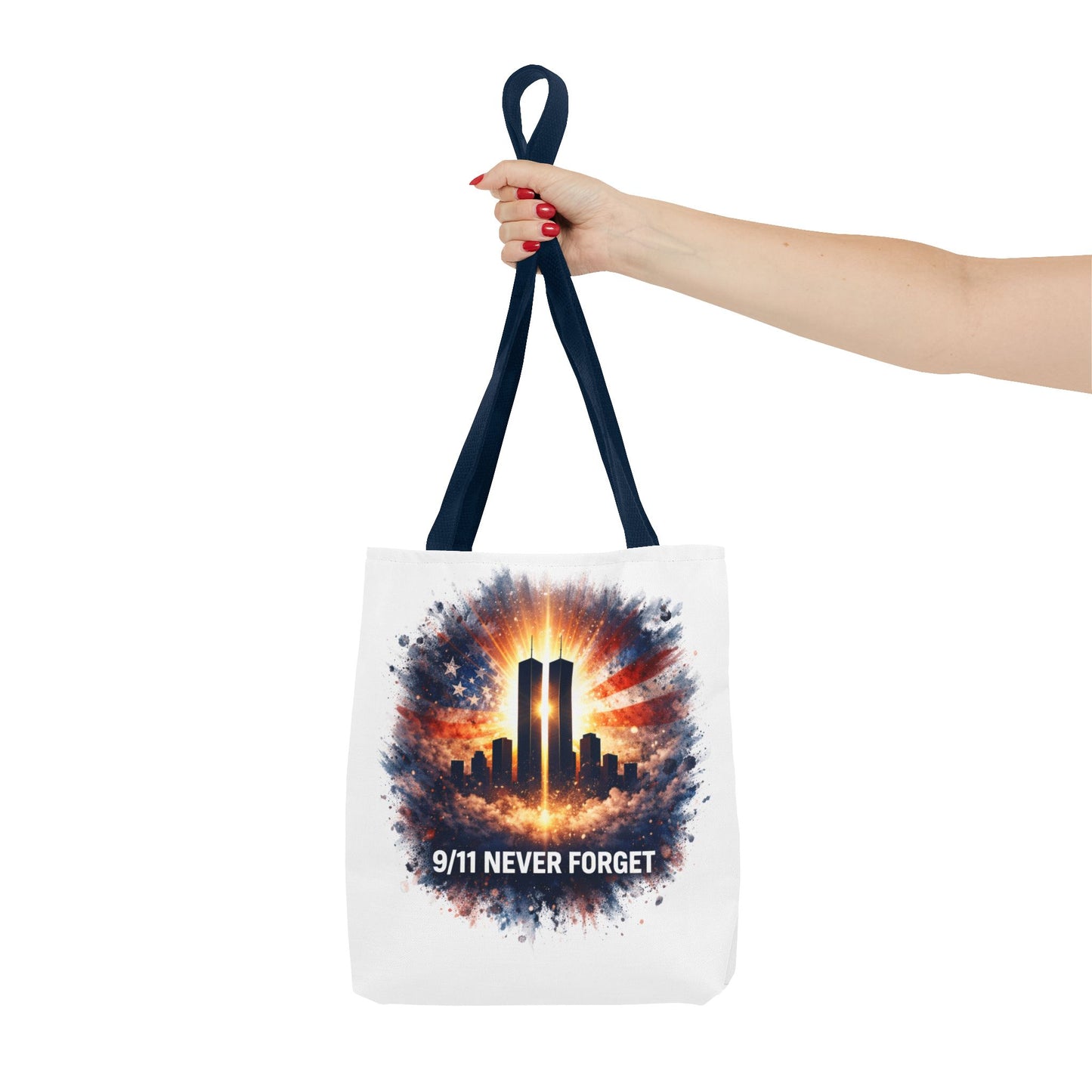 9/11 Never Forget Memorial Tote Bag — Twin Towers Tribute Tote