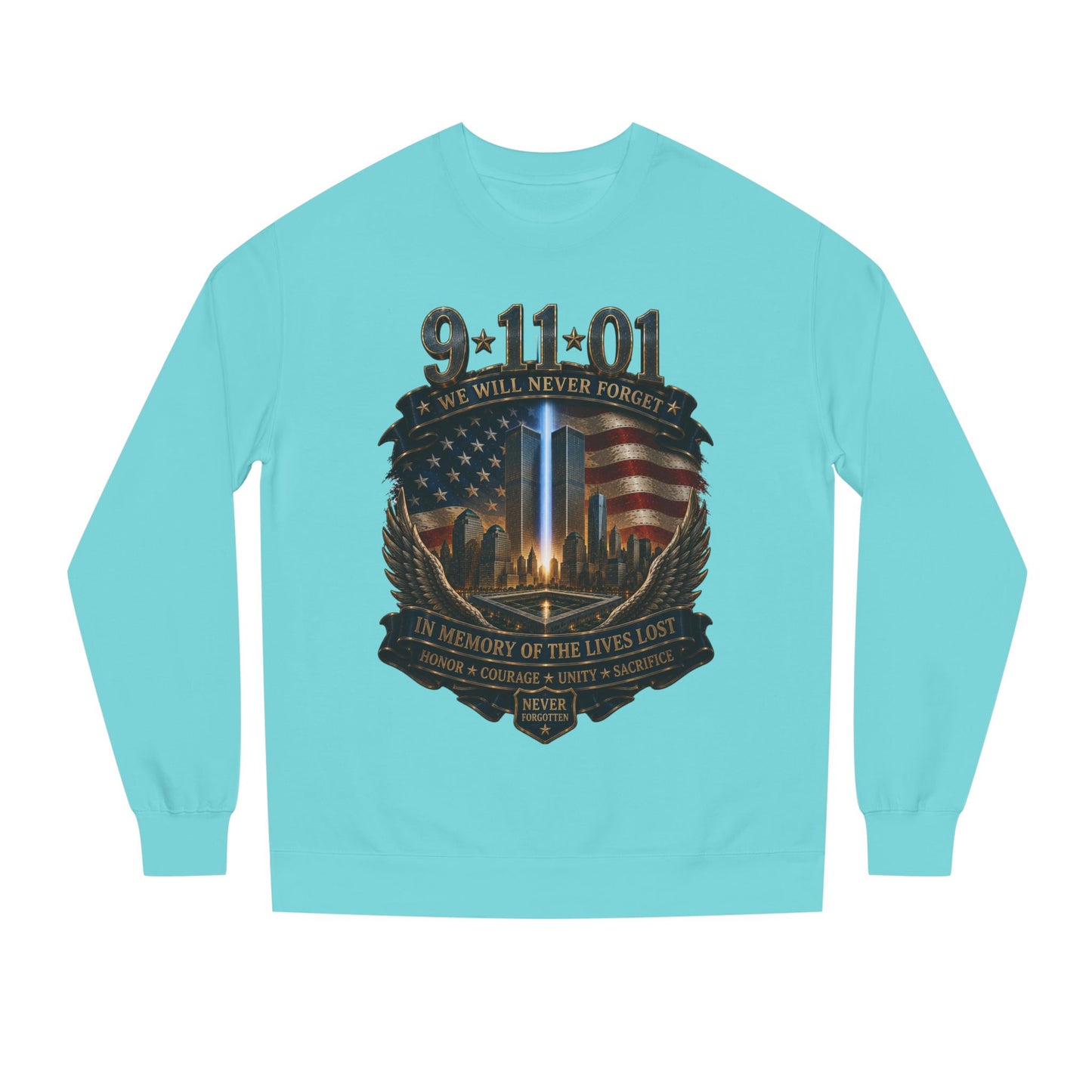 9/11 Never Forget Memorial Sweatshirt – In Memory of the Lives Lost