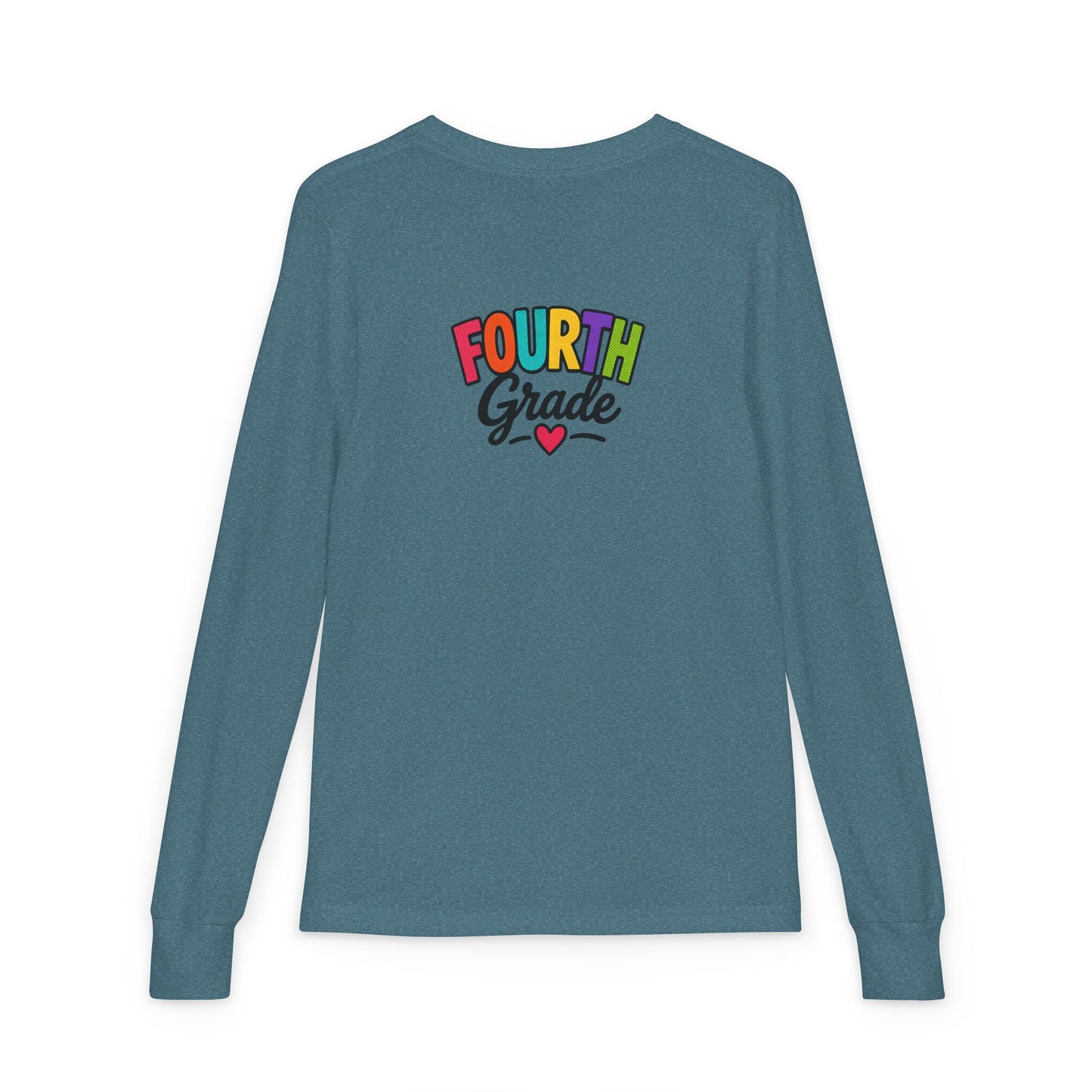 Fourth Grade Long Sleeve Tee — Colorful Kids School Shirt
