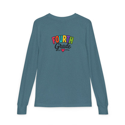 Fourth Grade Long Sleeve Tee — Colorful Kids School Shirt