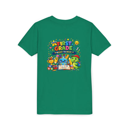 First Grade Youth T‑Shirt – "First Grade Ready to Rule" Cute Back-to-School Tee
