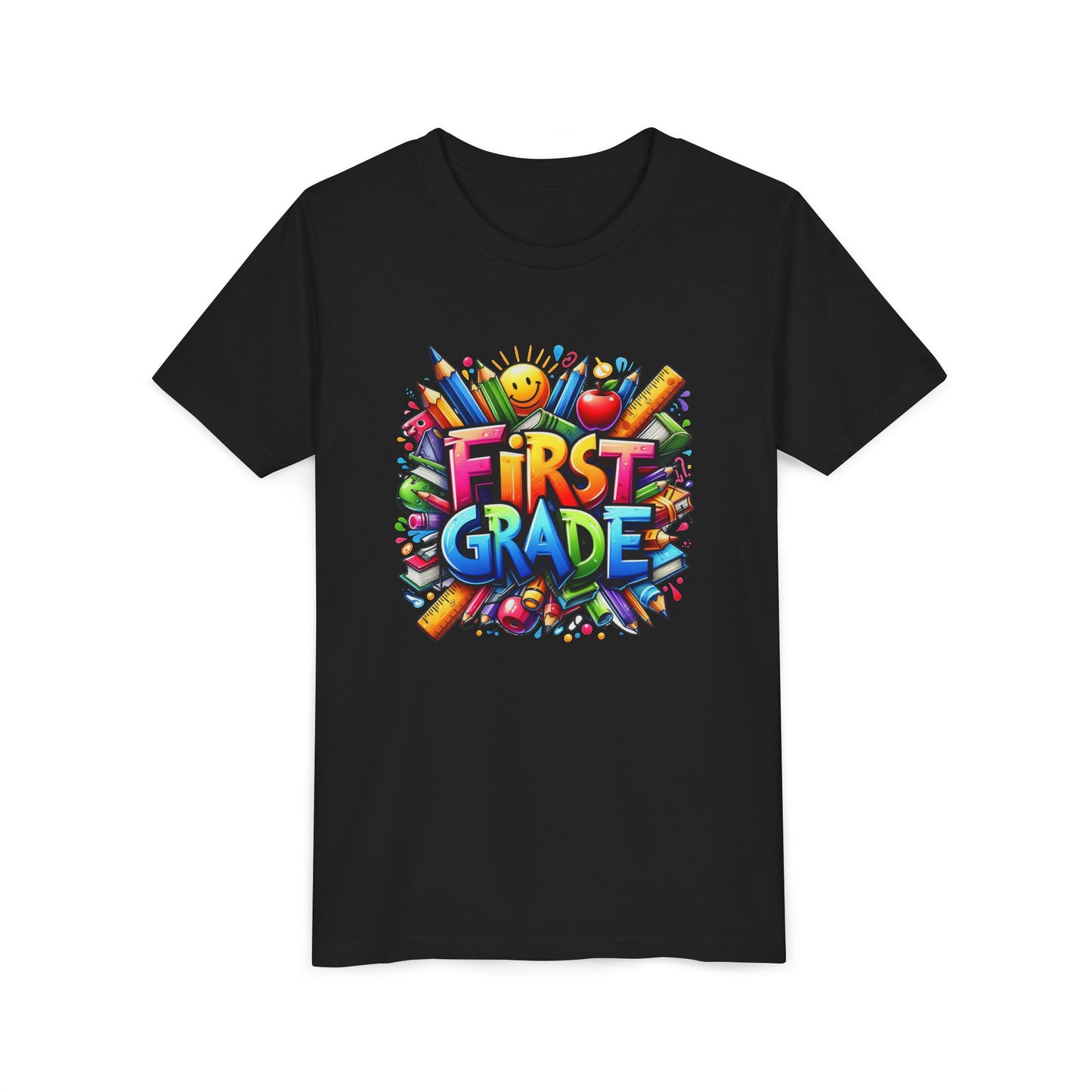 First Grade Kids Tee — Colorful Back-to-School Shirt for Boys & Girls