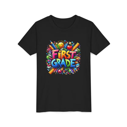 First Grade Kids Tee — Colorful Back-to-School Shirt for Boys & Girls
