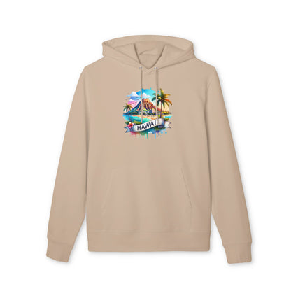 Hawaii Watercolor Hoodie — Tropical Island Palm Beach Pullover