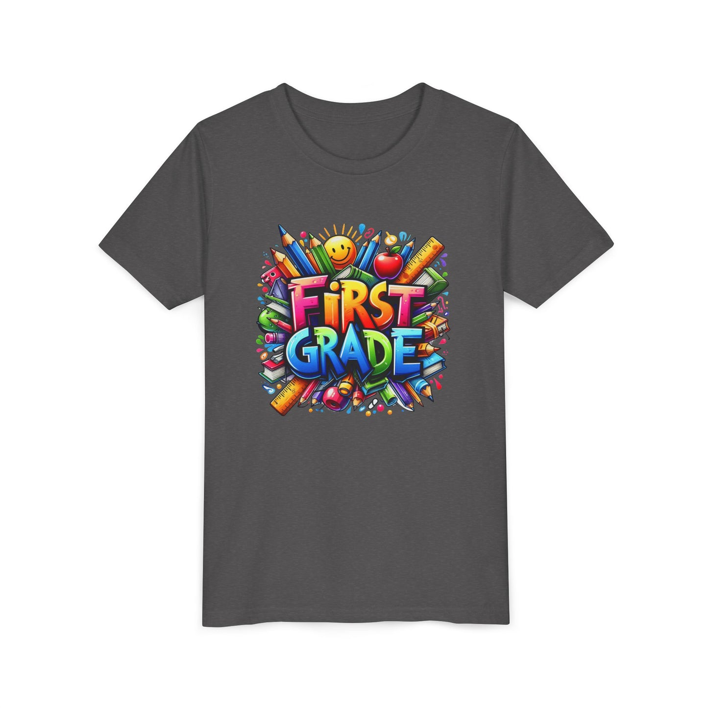 First Grade Kids Tee — Colorful Back-to-School Shirt for Boys & Girls