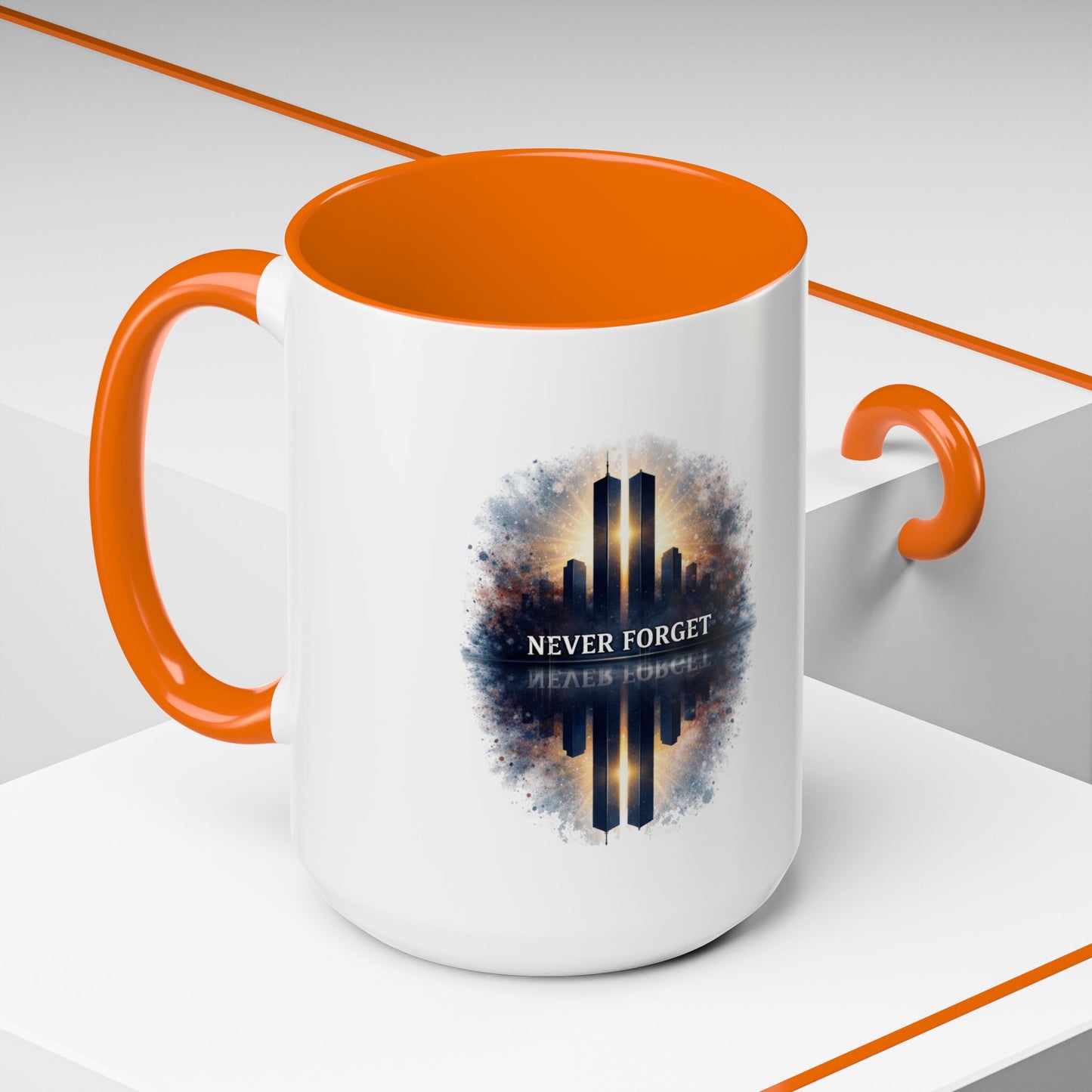 Never Forget 9/11 Memorial Accent Coffee Mug (11/15oz)