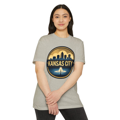 Kansas City Skyline T-Shirt — Retro Fountain Cityscape Tee