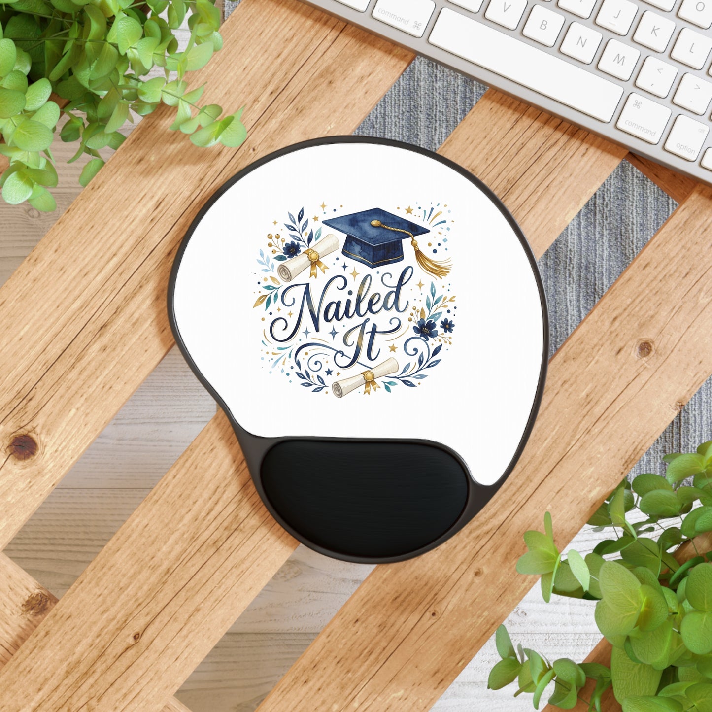 Graduation 'Nailed It' Mouse Pad with Wrist Rest