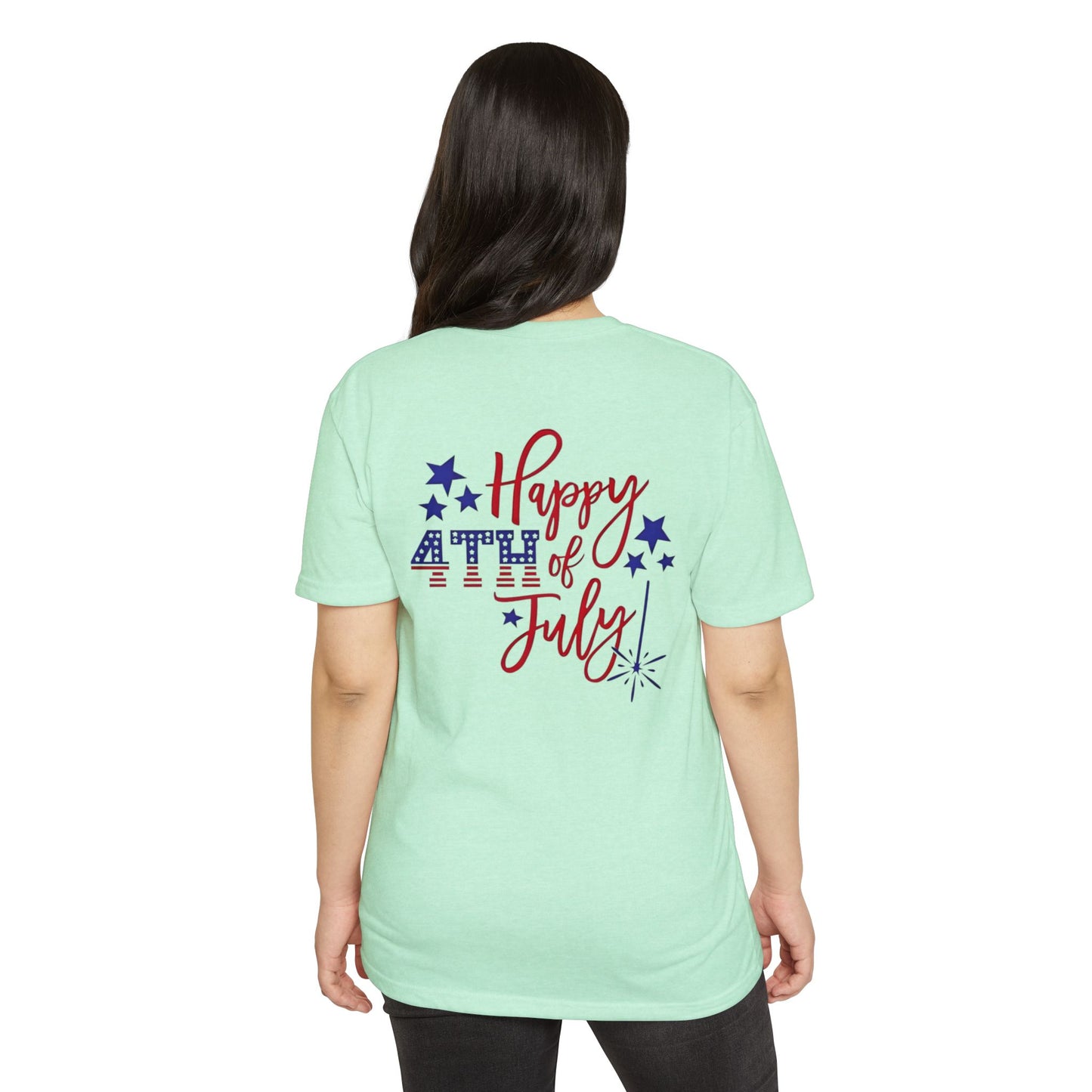 Happy 4th of July T‑Shirt — Patriotic Stars & Fireworks Tee