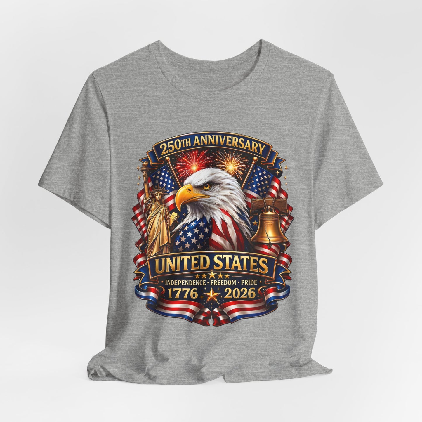 Independence 250th Eagle T-Shirt – United States 1776-2026 Centennial Graphic Tee