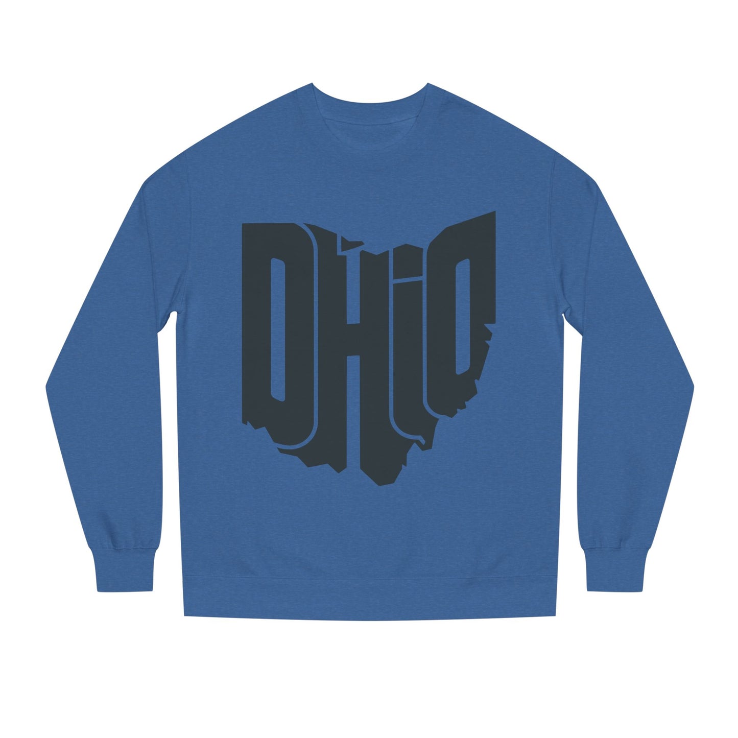 Ohio State Outline Crewneck Sweatshirt — Bold 'OHIO' Map Graphic