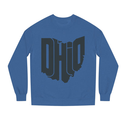 Ohio State Outline Crewneck Sweatshirt — Bold 'OHIO' Map Graphic