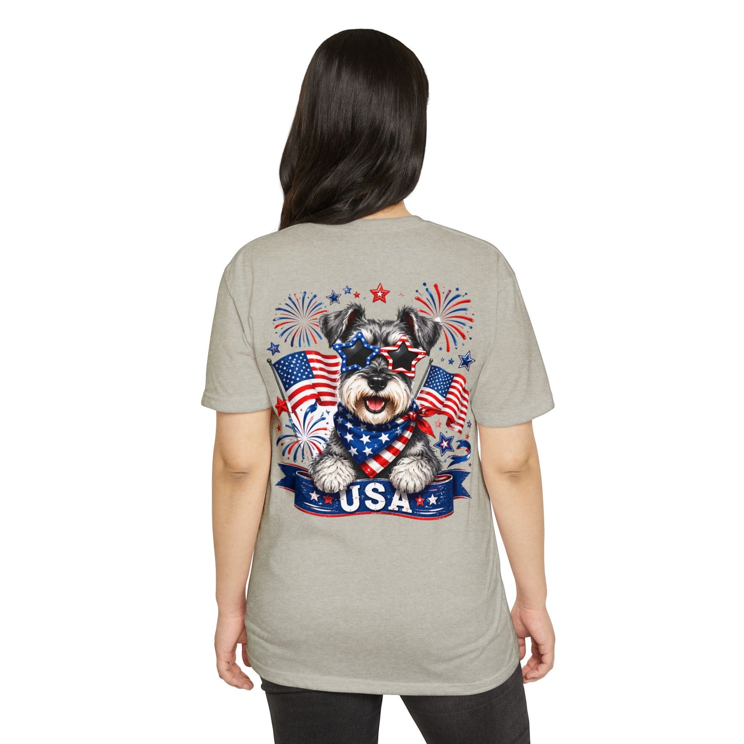 Patriotic Schnauzer USA T-Shirt