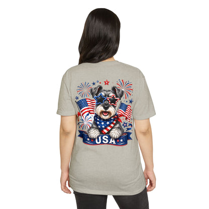 Patriotic Schnauzer USA T-Shirt